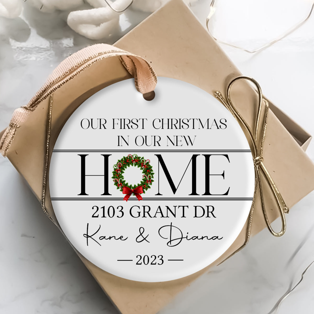 New Home Christmas - Personalized Ornament - Christmas Gift