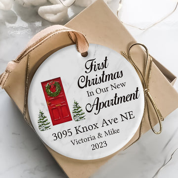 First Christmas New Apartment - Personalized Ornament - Christmas Gift