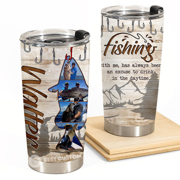 Grouper Fishing - Personalized Photo Tumbler - Gift For Fishing Lovers