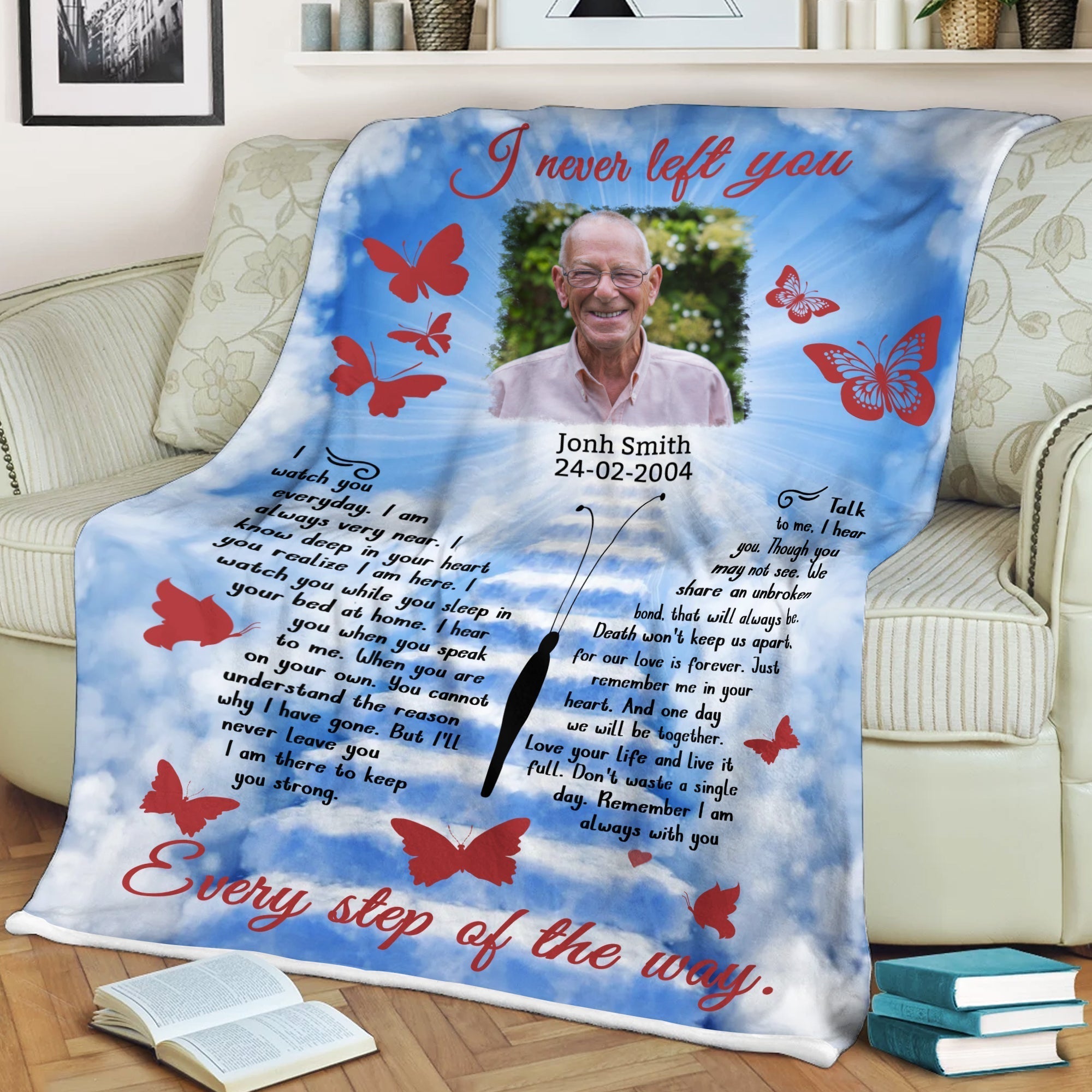 I Never Left You Custom Photo Blanket Memorial