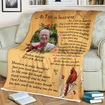 I Watch You Everyday Custom Photo Blanket Memorial