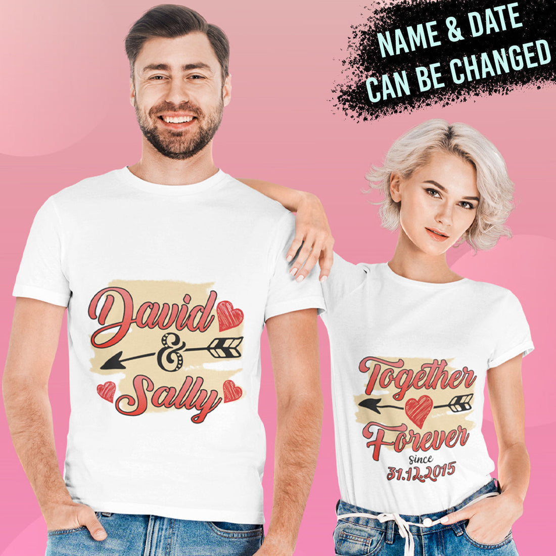 You & Me, Together Forever - Personalized Couple Matching Apparel, Gift For Couple