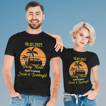 Vacay Mode Couple - Personalized Couple Matching Apparel, Gift For Beach Lover