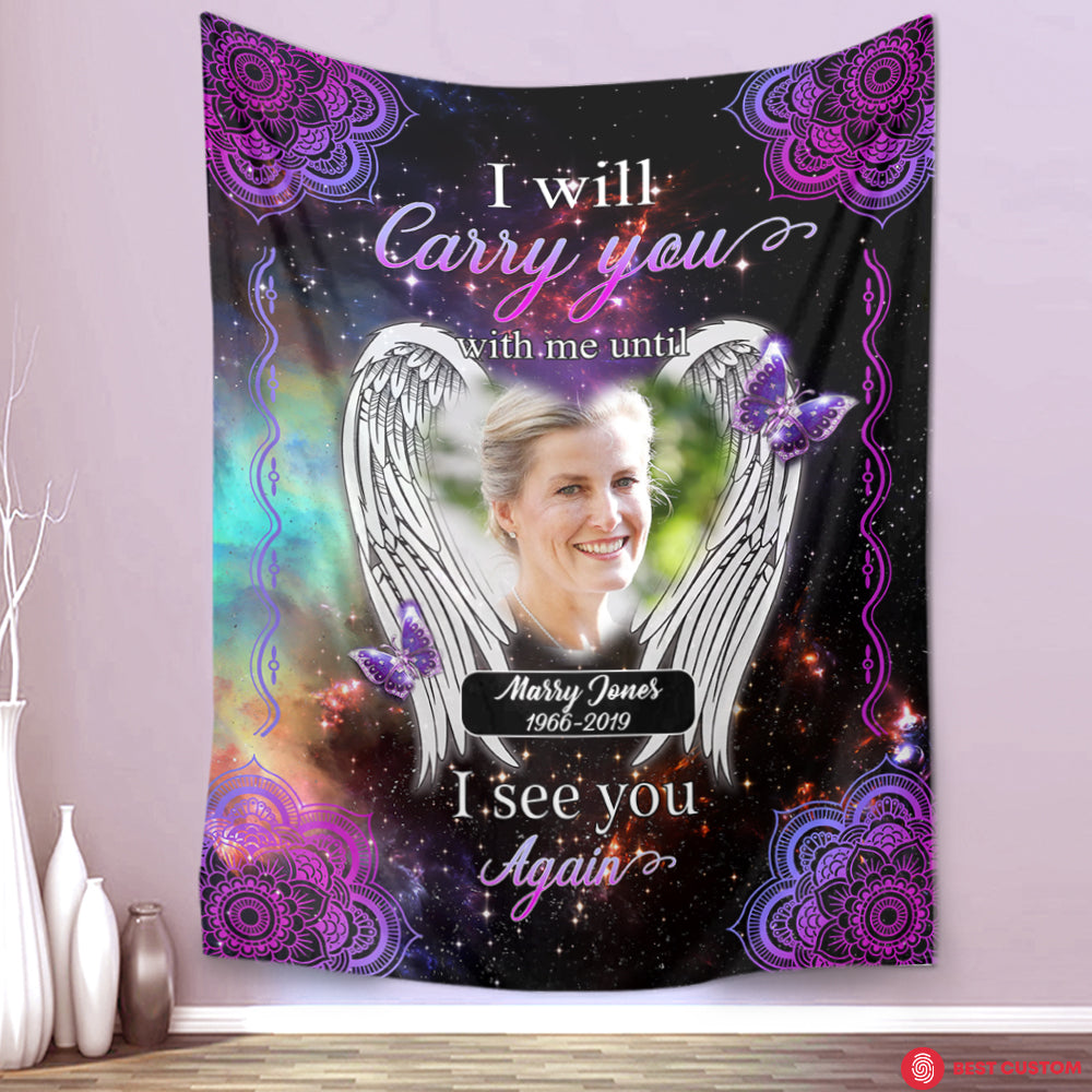 Until I See You Again Personalized Photo Blanket Memorial