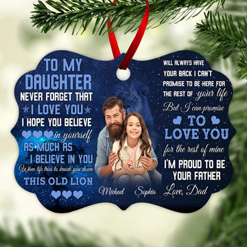 I'm Proud To Be Your Father - Personalized Ornament - Gift For Daughter