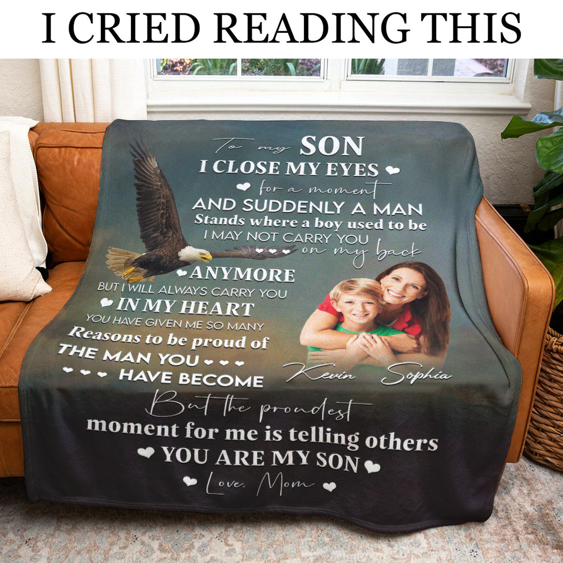 Eagle To My Son You Have Given Me So Many Reasons To Be Proud Of The Man You Have Become Love Mom Fleece Blanket - Quilt Blanket