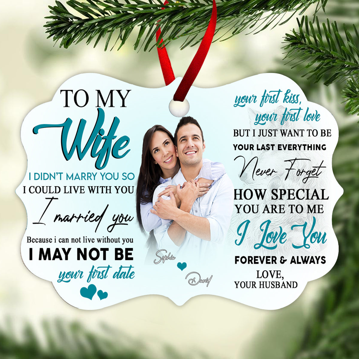 Never Forget How Special You Are To Me - Personalized Ornament - Gift For Wife, Couple