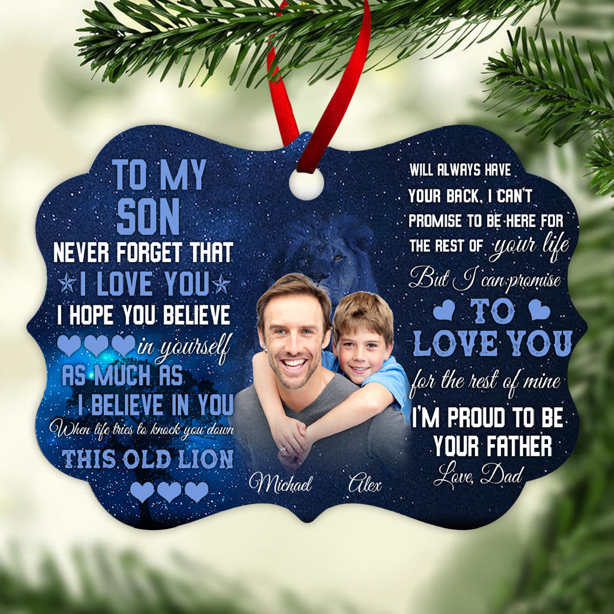 I'm Proud to Be Your Father - Personalized Ornament - Gift For Son