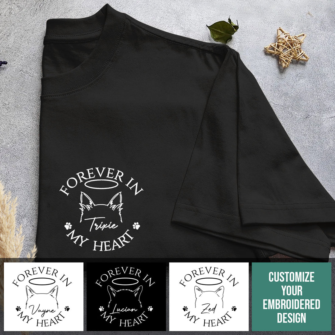 Forever In My Heart - Personalized Apparel - Gift For Cat Lovers