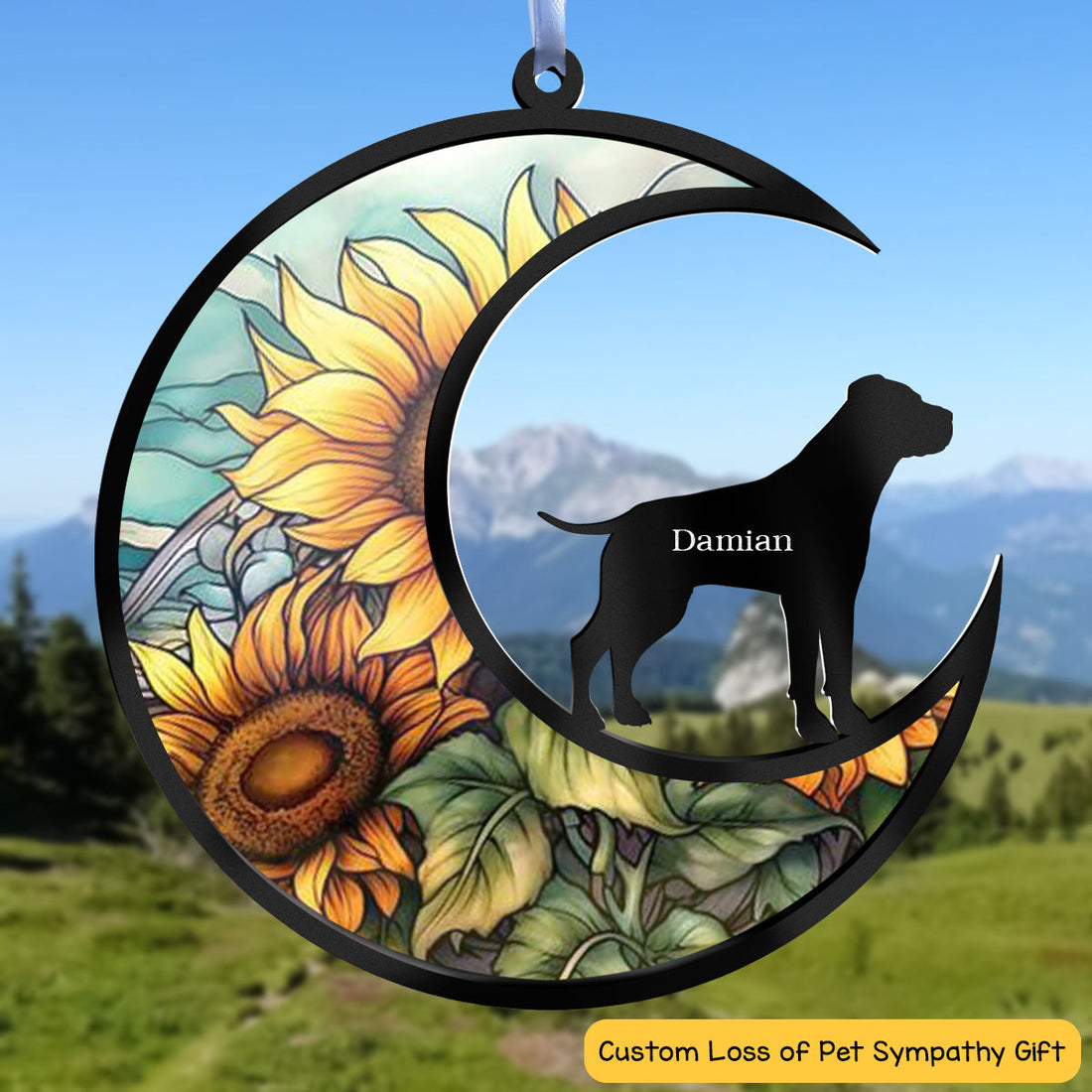 Personalized Dog Memorial Suncatcher, Custom Paw Design With Name And Date, Pet Memorial Gift, Pet Loss Gift, Dog Memorial, In Loving Memory