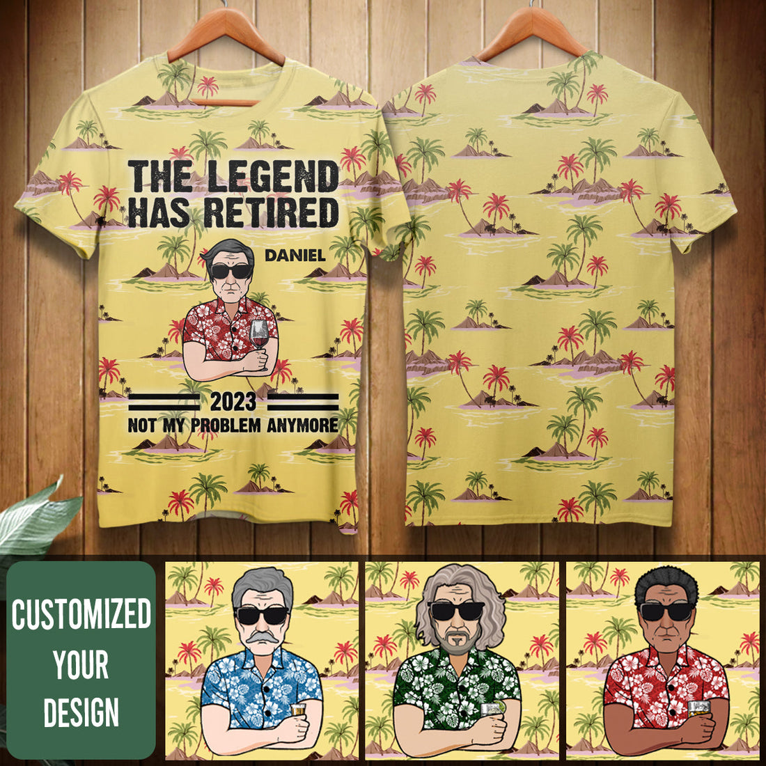 The Legend Has Retired - Personalized 3D Apparel - Gift For Father, Dad, Grandpa, Father's Day