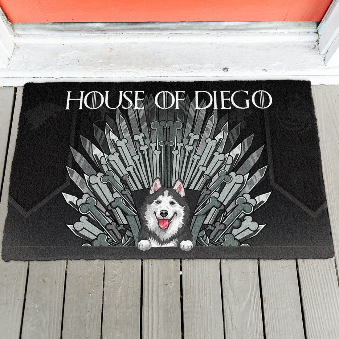 Dog Throne - Personalized Doormat - Funny, Birthday Gift For Dog Lovers