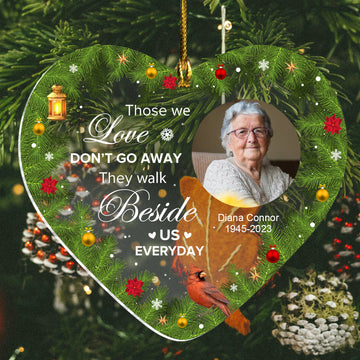 I Know Heaven Is A Beautiful Place Custom Photo - Personalized Ornament - Memorial Gift For Family, Christmas Gift