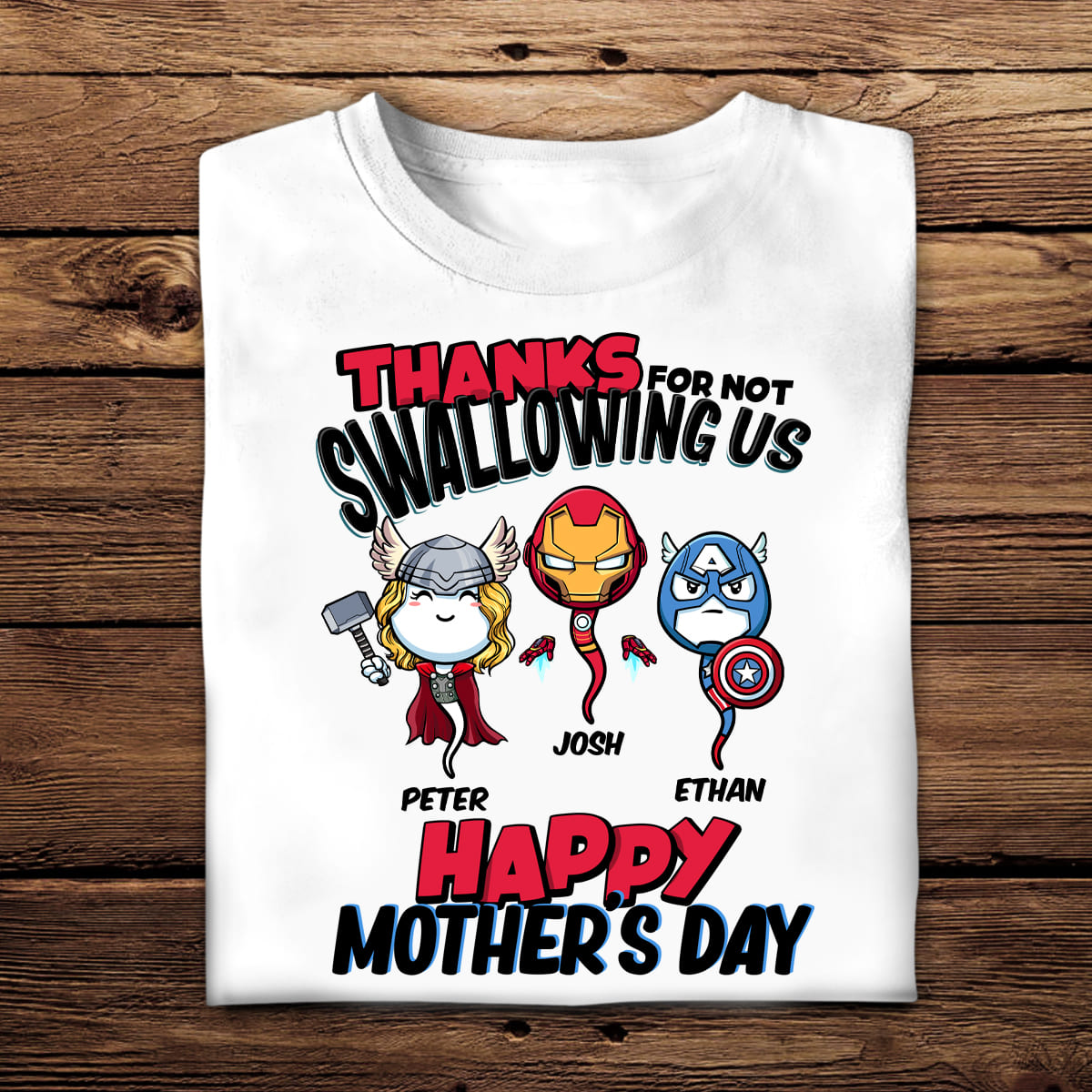 Multiverse Thanks For Not Swallowing Us - Personalized Shirt - Mother's Day, Funny, Birthday Gift For Mom, Mother, Wife