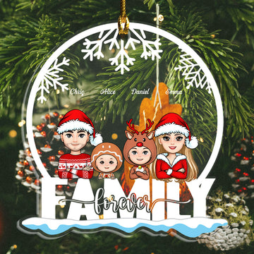 Family Forever - Personalized Ornament - Christmas Gift For Family