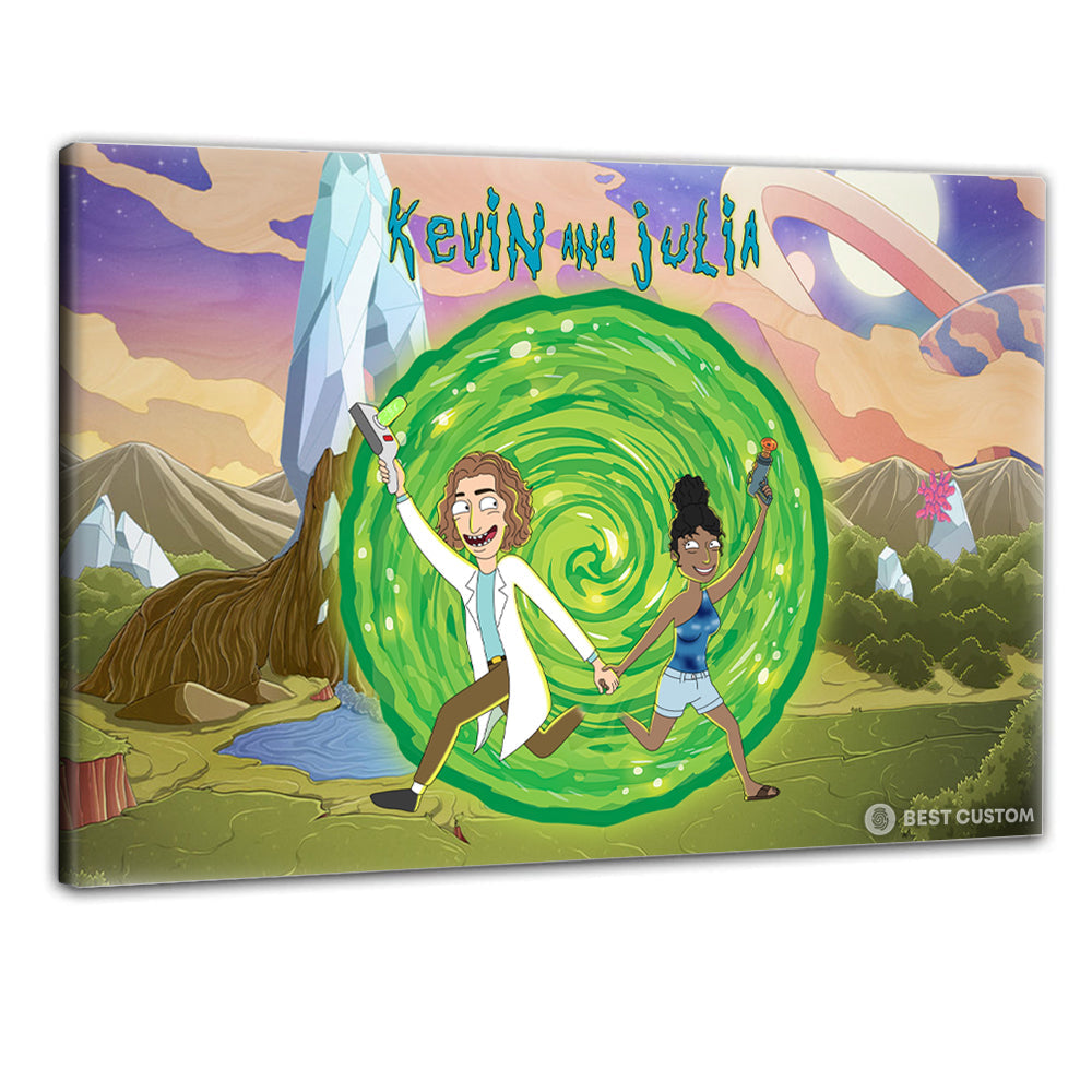 Adventures Universes R And M - Personalized Canvas - Gift For Couple