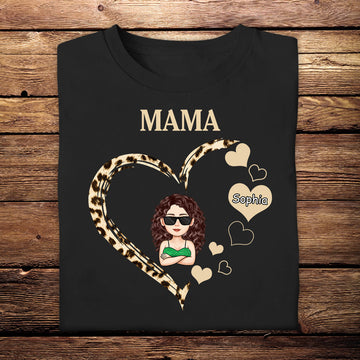 Grandma Mom Heart - Personalized Apparel - Gift For Mom, Grandma, Mommy, Mother's Day