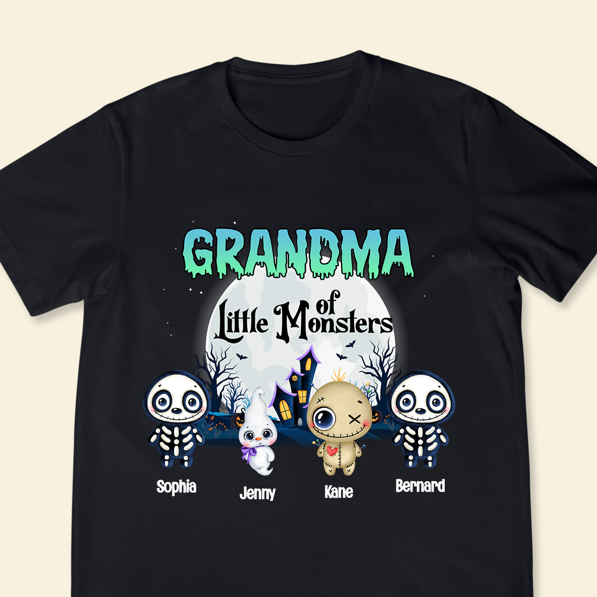 Grandma Of Little Monster - Personalized Apparel - Halloween