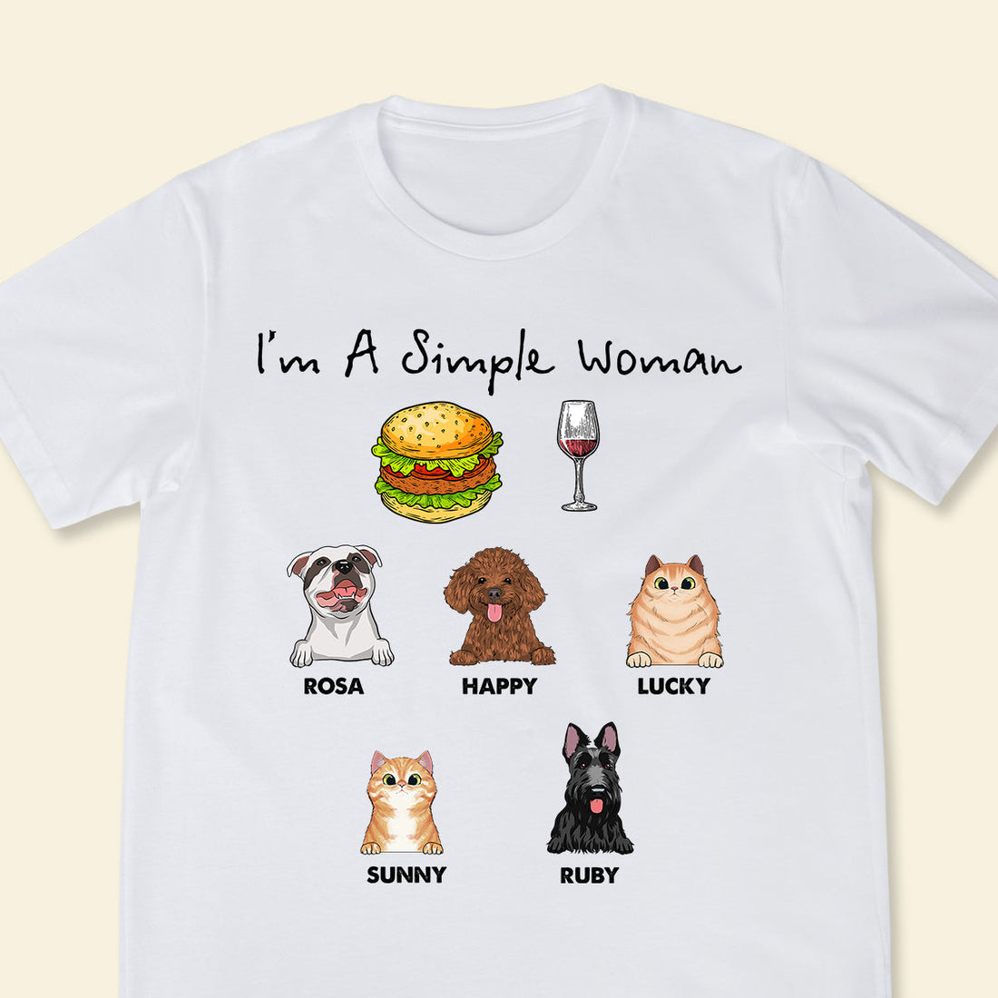 I Am A Simple Woman - Personalized Apparel - Gift For Dog Lovers