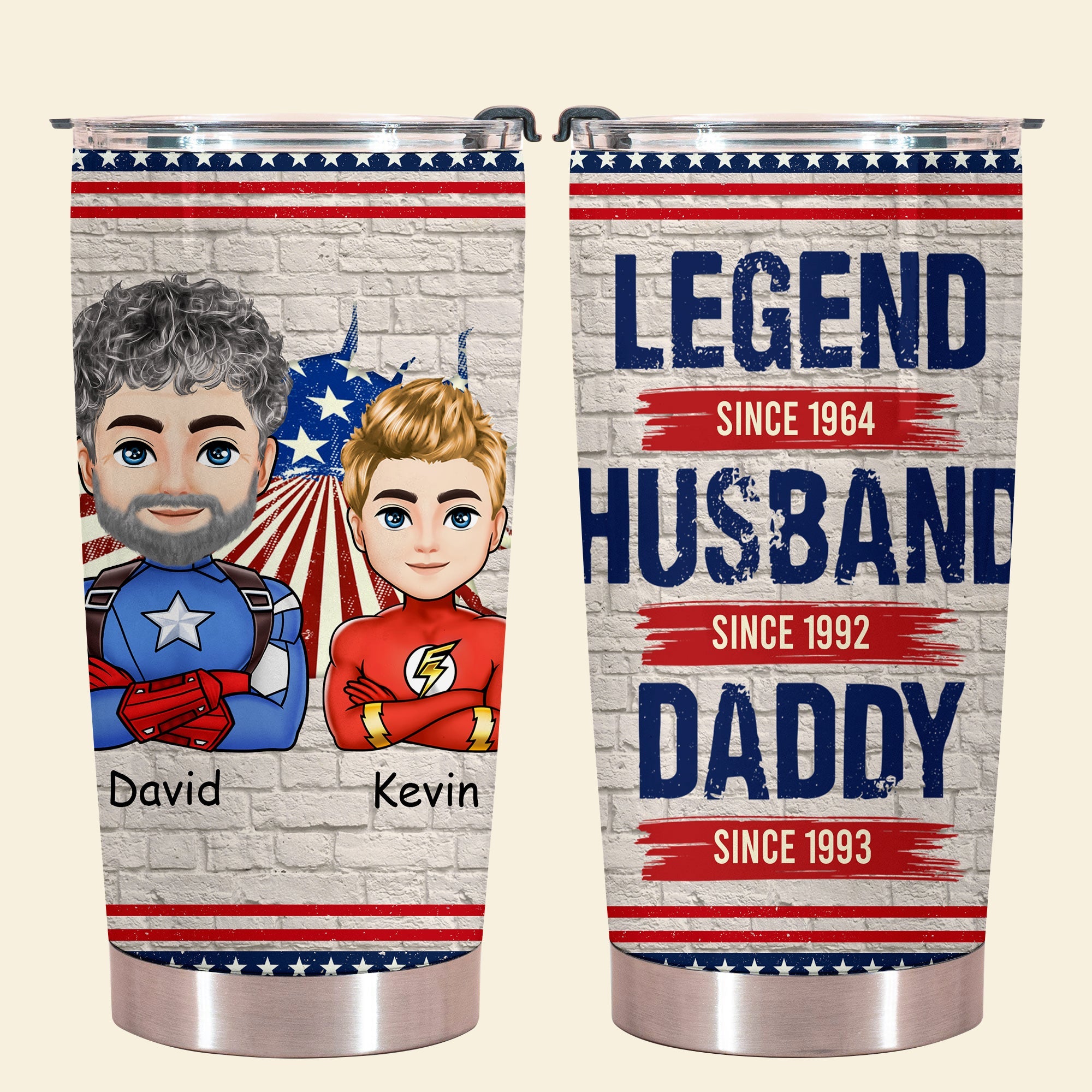 Legend Husband Daddy Grandpa - Personalized Tumbler - Gift For Grandpa, Papa, Father's Day