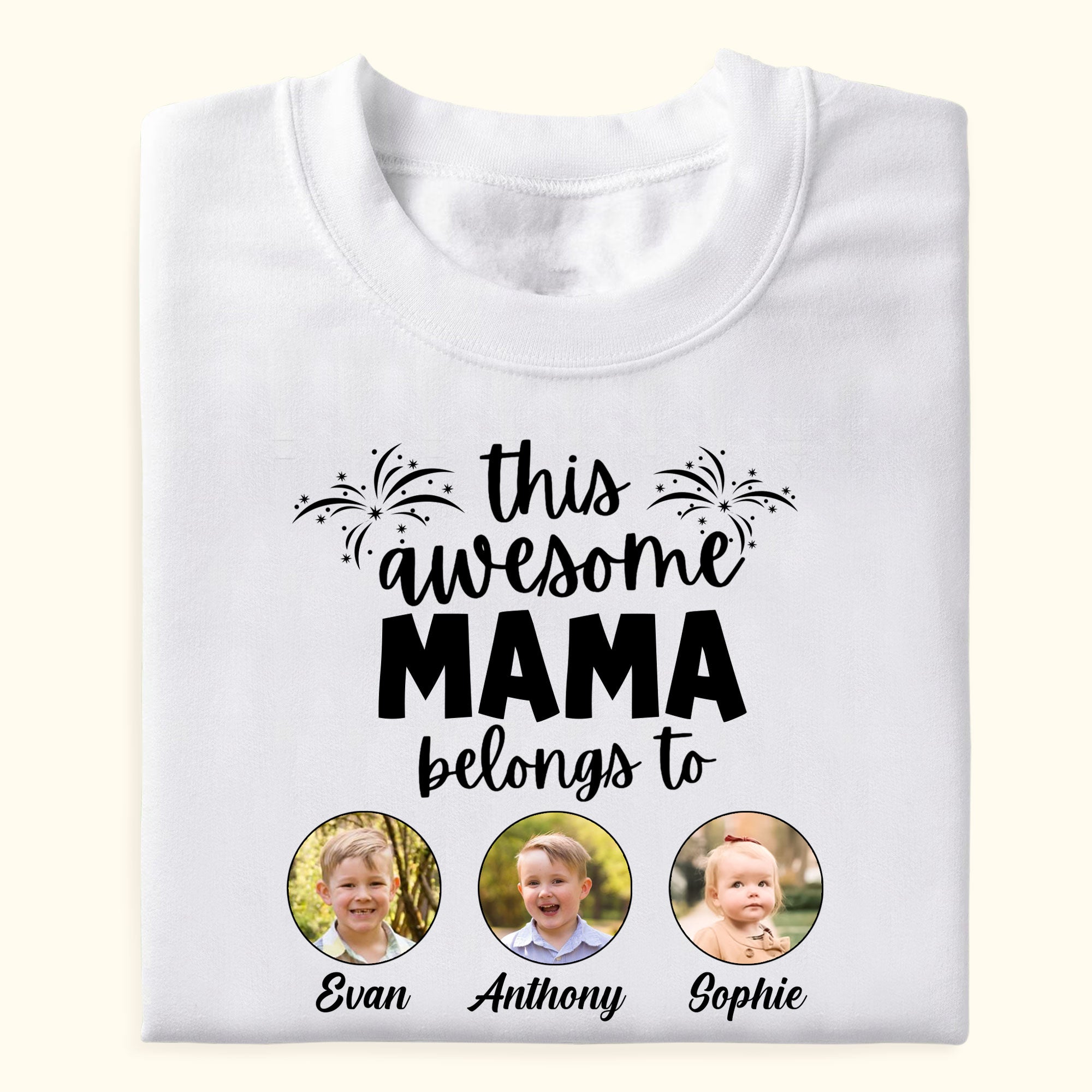 This Awesome Mama Belongs To Kid Custom Photo - Personalized Apparel - Gift For Mom, Mother's Day