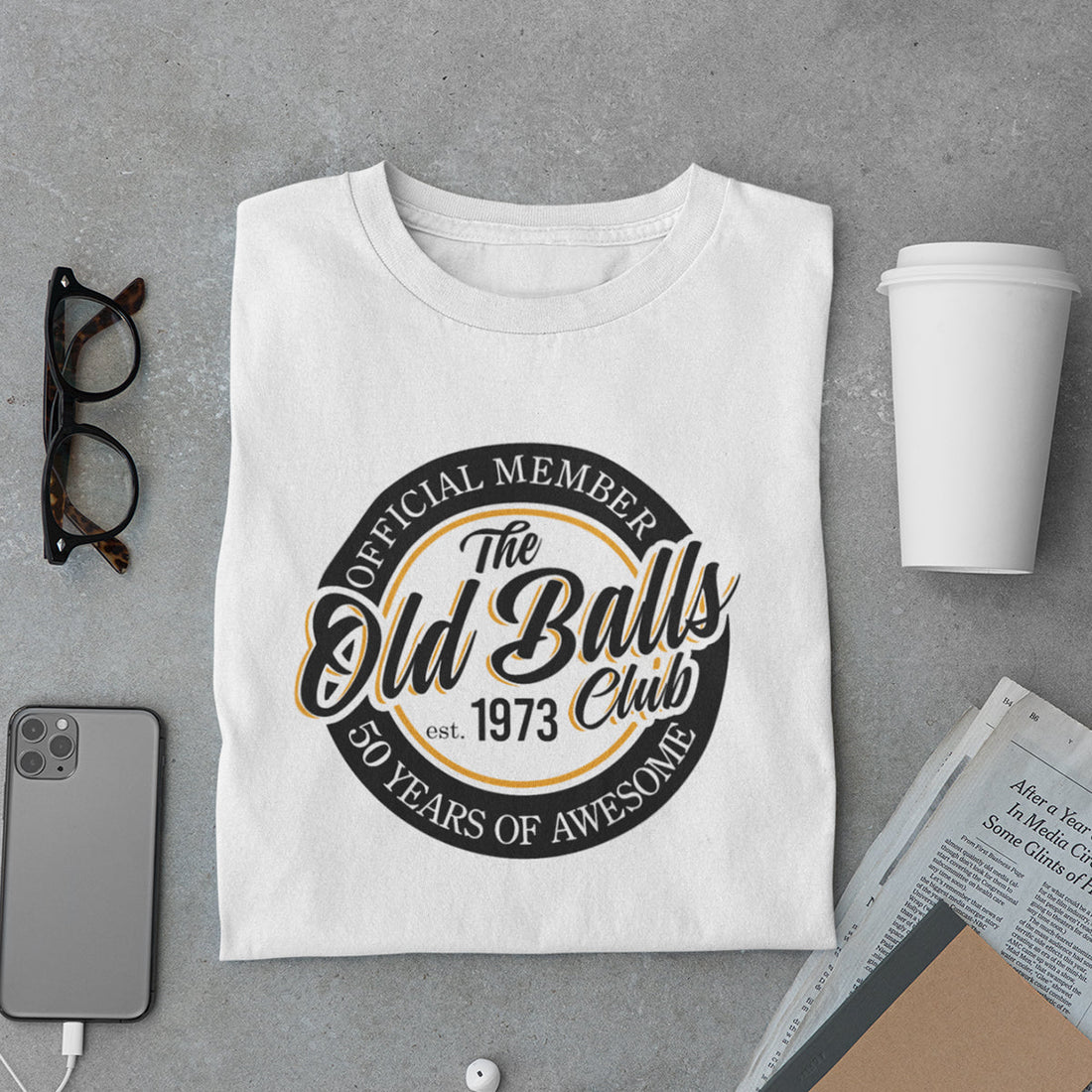 Funny Birthday Shirt - Old Balls Mens Birthday