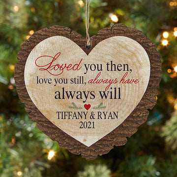 Love You Still Rustic Wood Heart Ornament