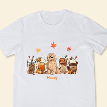 Pumpkin Spice Latte Iced Autumn - Personalized Apparel - Gift For Dog Lovers, Halloween