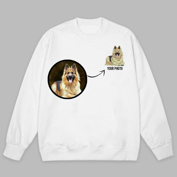 Personalized embroidered custom pet with photo shirt - Handmade shirt