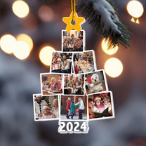 Photo Family Tree Christmas Custom Photo - Personalized Family Photo Shape Ornament