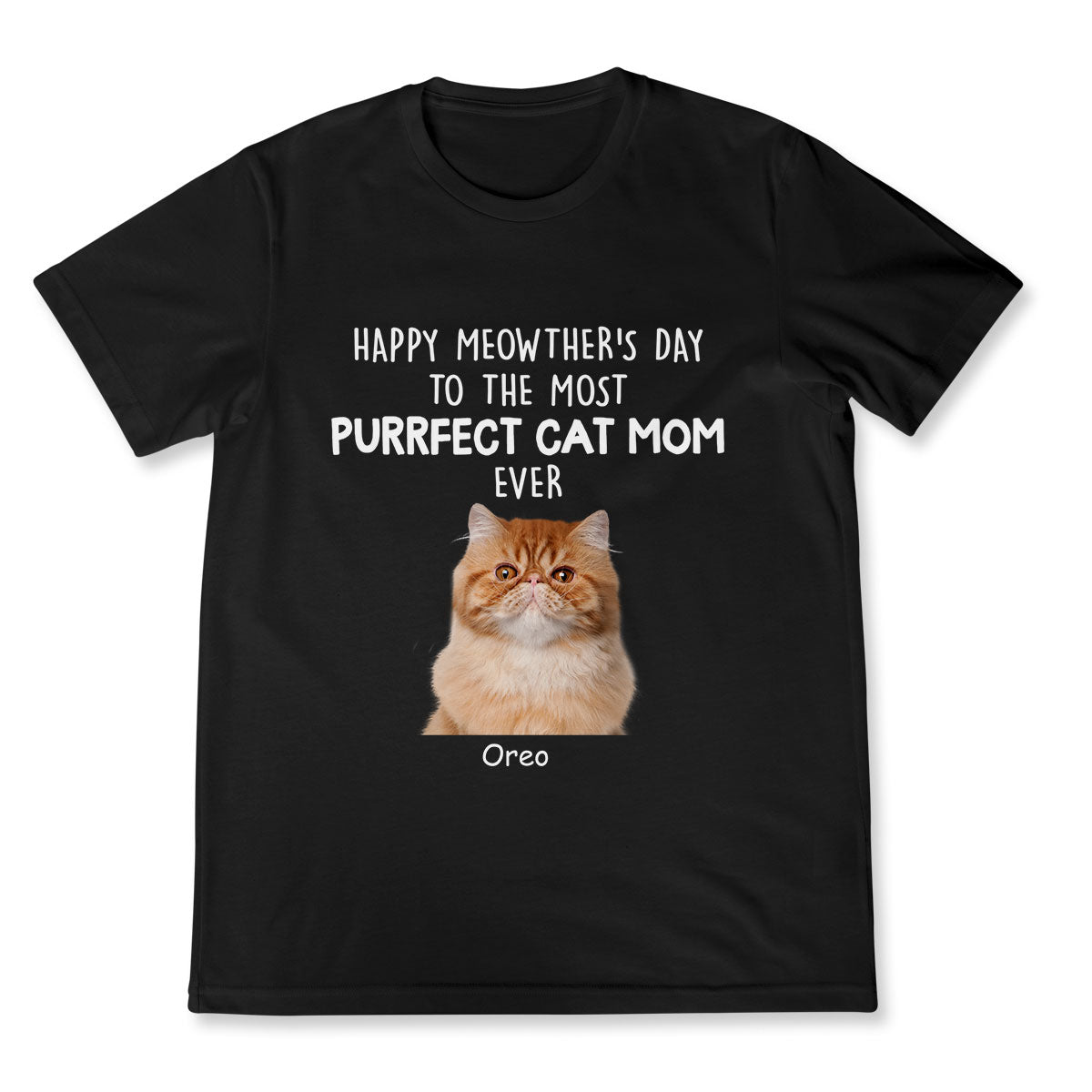 Purrfect Cat Mom - Personalized Custom Photo Shirt