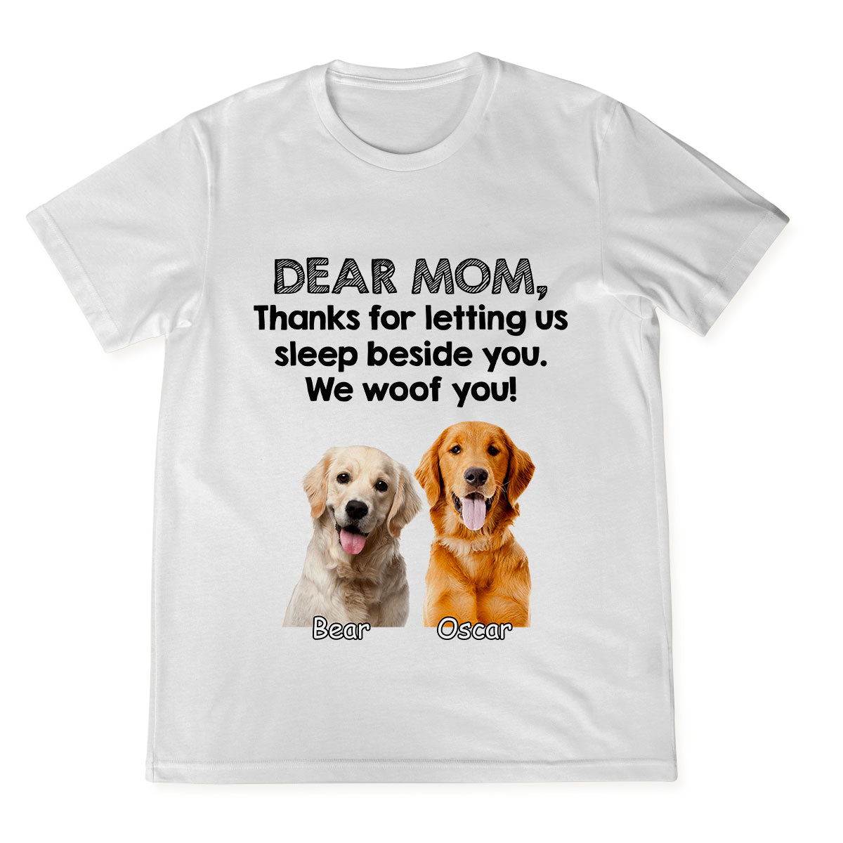 Sleep Beside Dog - Personalized Custom Photo Shirt