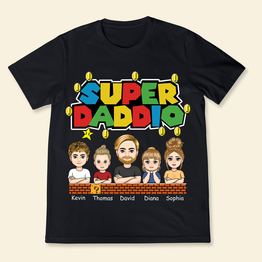 Super Daddio - Personalized Apparel - Gift For Father, Dad, Papa, Father's Day