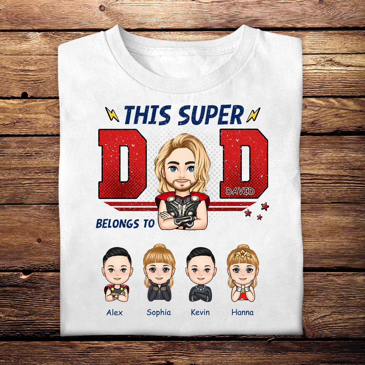 This Superdad Belongs To - Personalized Apparel - Gift For Father, Dad, Father's Day, Birthday Gift