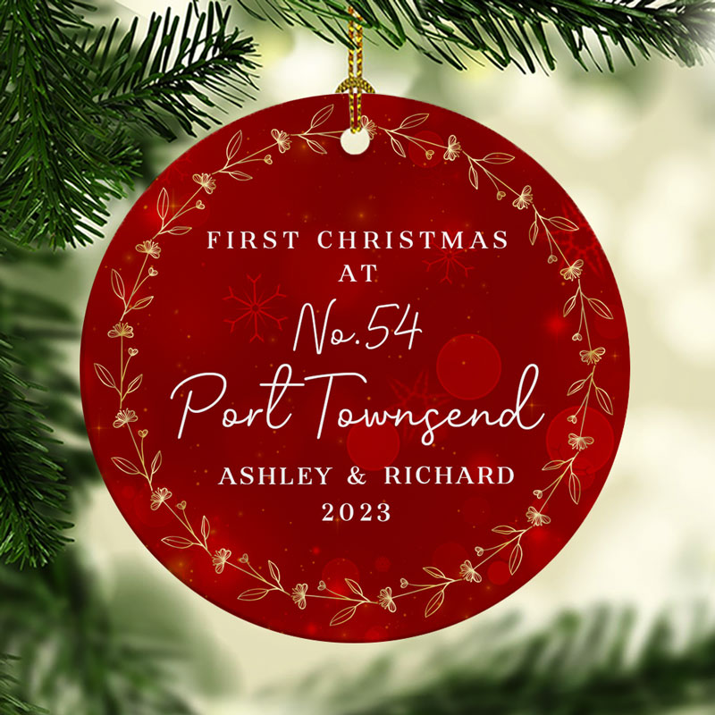 Our First Christmas Couple, Personalized Christmas Ornaments, Custom Photo Gift