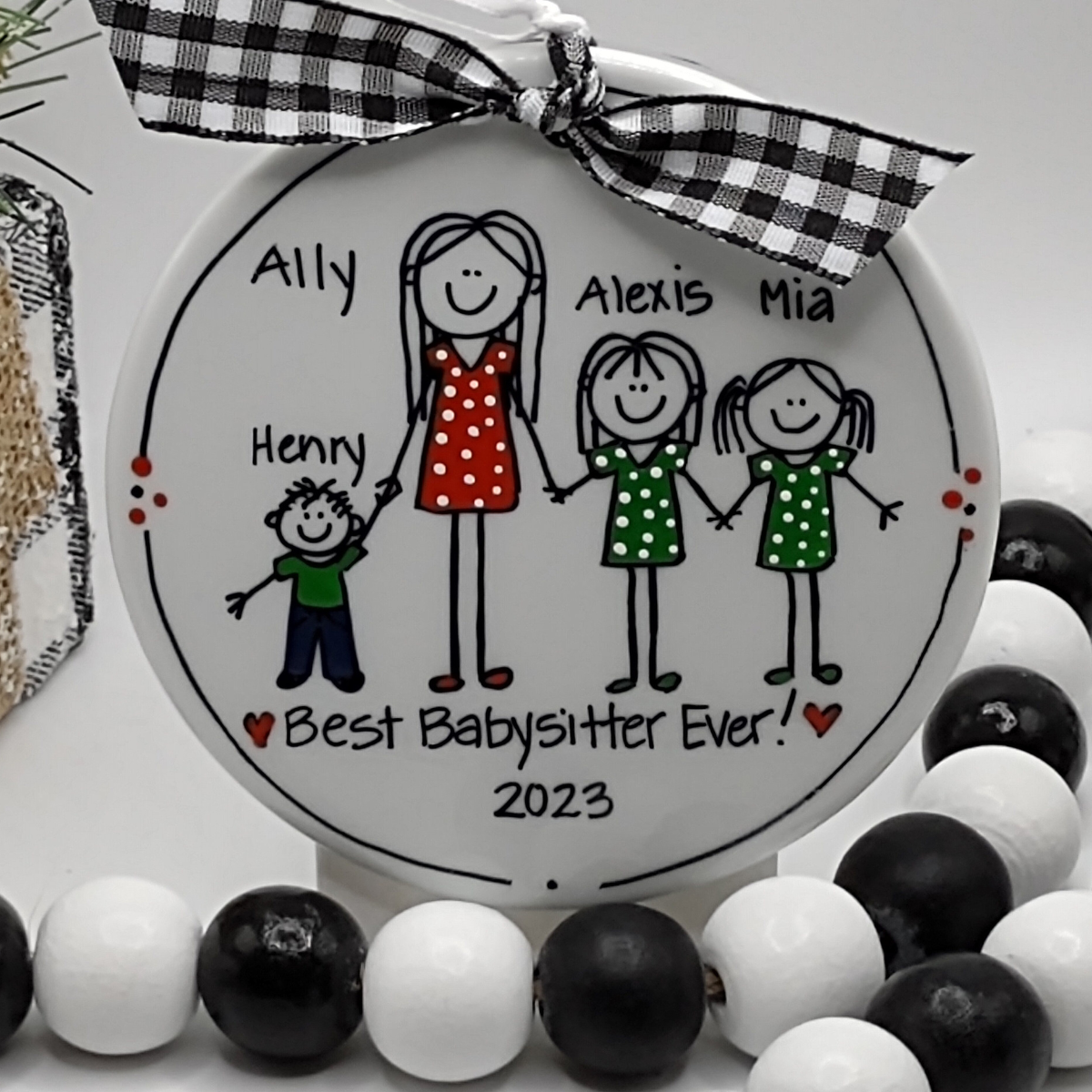 Best Babysitter Ever - Personalized Ornament - Christmas Gift For Babysitter