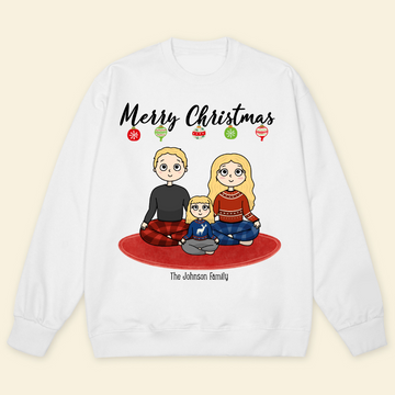 Merry Chirtsmas Family - Personalized Sweatshirt - Gift For Family, Christmas Gift