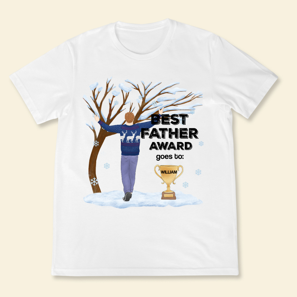 World's Best Dad - Personalized Shirt - Christmas Gift For Father