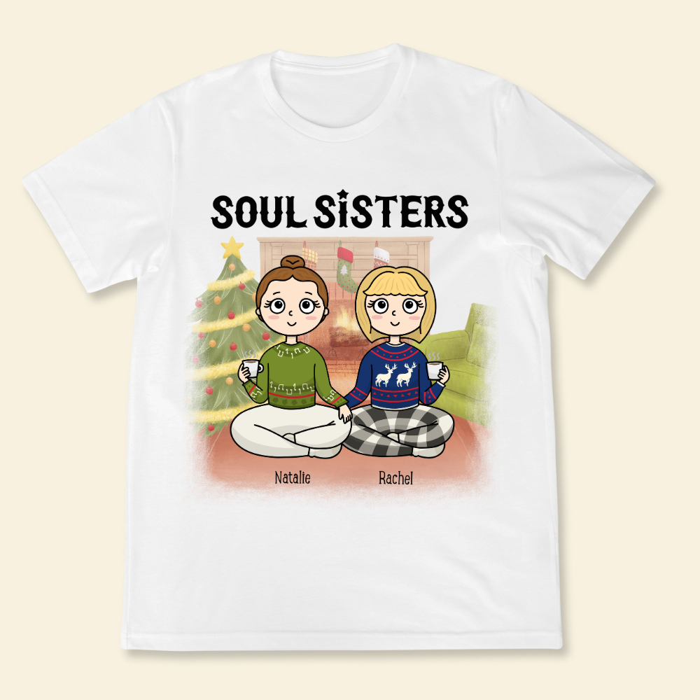 Soul Sisters Chibi - Personalized Shirt - Christmas Shirt, Gift For Sisters, Bestie, Friends