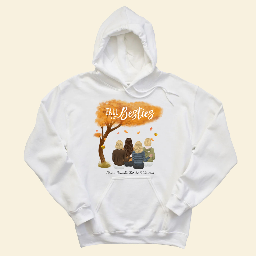 Fall Bestie - Personalized Hoodie - Gift For Bestie, Friends, Fall Season, Autumn Gift