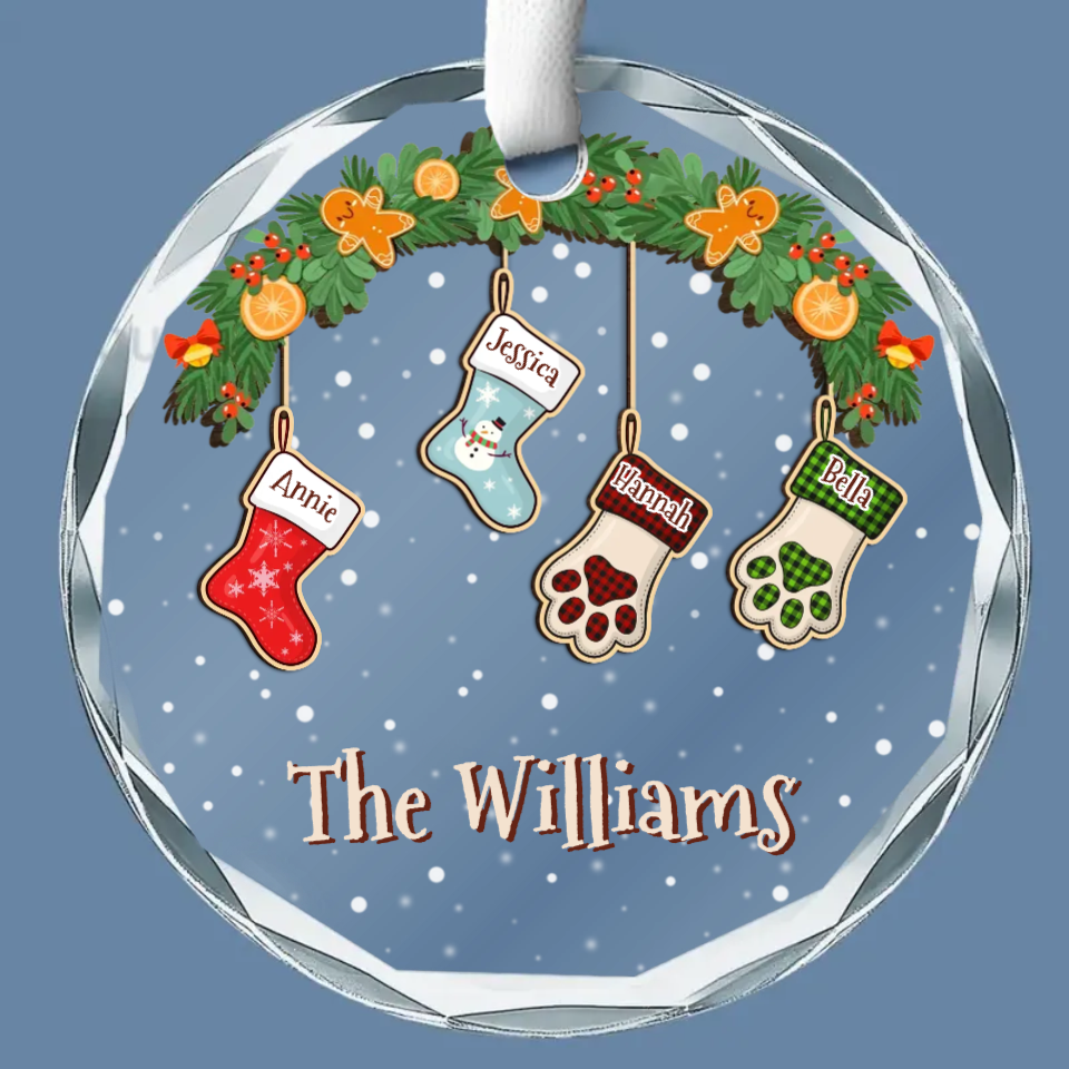 Family Best Part Of Christmas - Personalized Crystal Ornament - Christmas Gift For Family