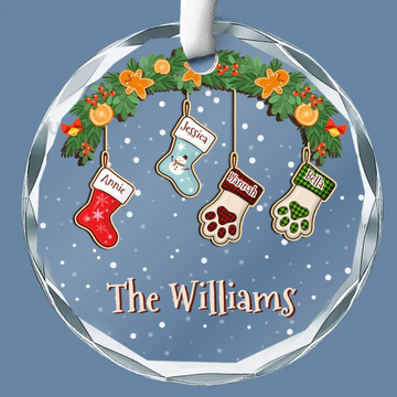 Family Best Part Of Christmas - Personalized Crystal Ornament - Christmas Gift For Family