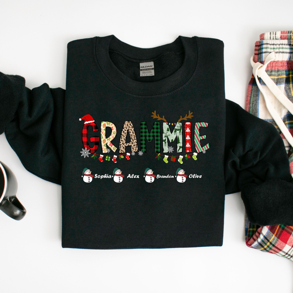 Christmas Grammie - Personalized Sweatshirt - Christmas Gift For Grandma