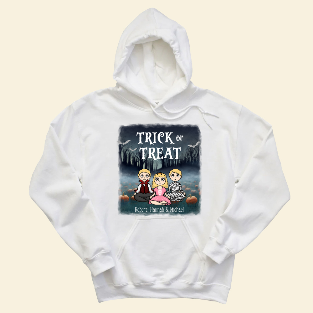 Trick Or Treat - Personalized Hoodie - Gift For Family, Halloween Party