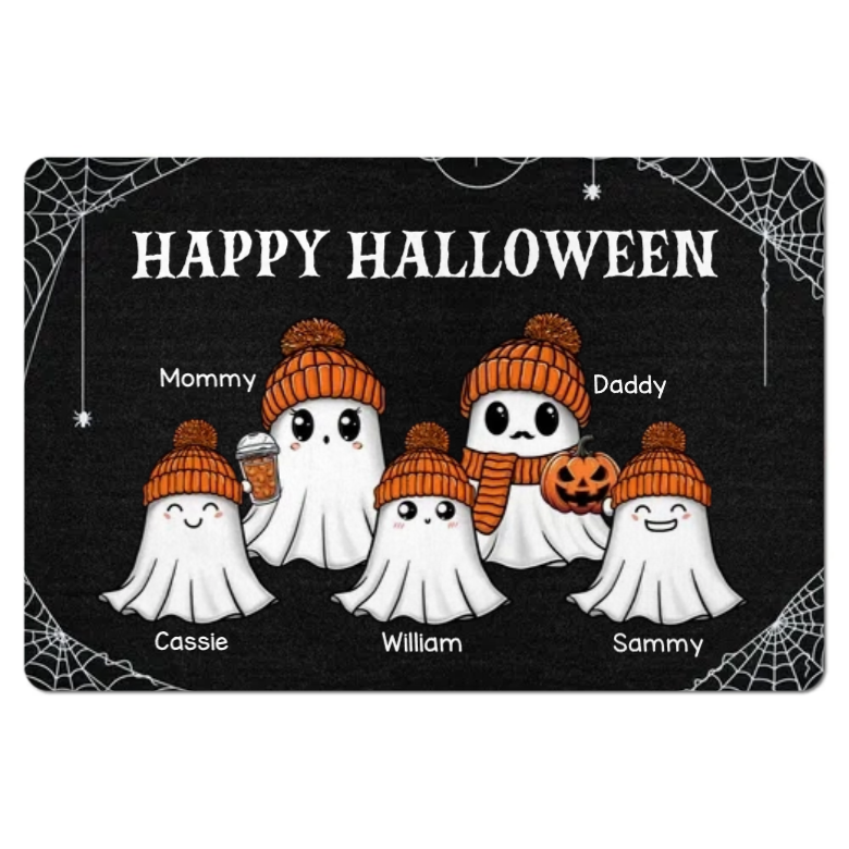 Fall Season Boo Family Halloween - Personalized Doormat - Halloween Gift For Family