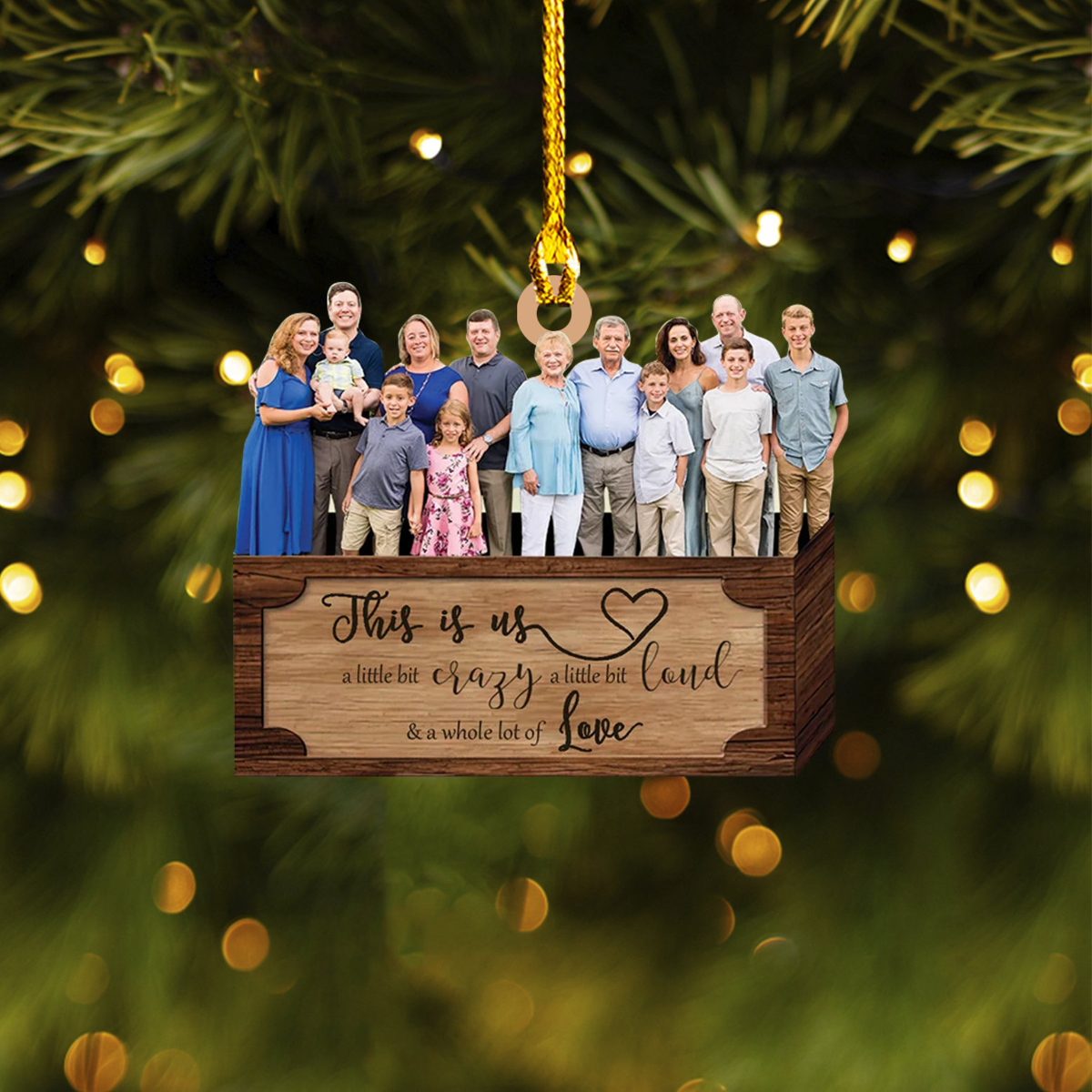 This Is Us Custom Family Photo - Personalized Shape Ornament - Christmas Gift For Family