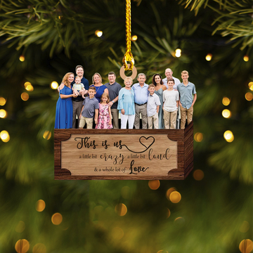 This Is Us Custom Family Photo - Personalized Shape Ornament - Christmas Gift For Family