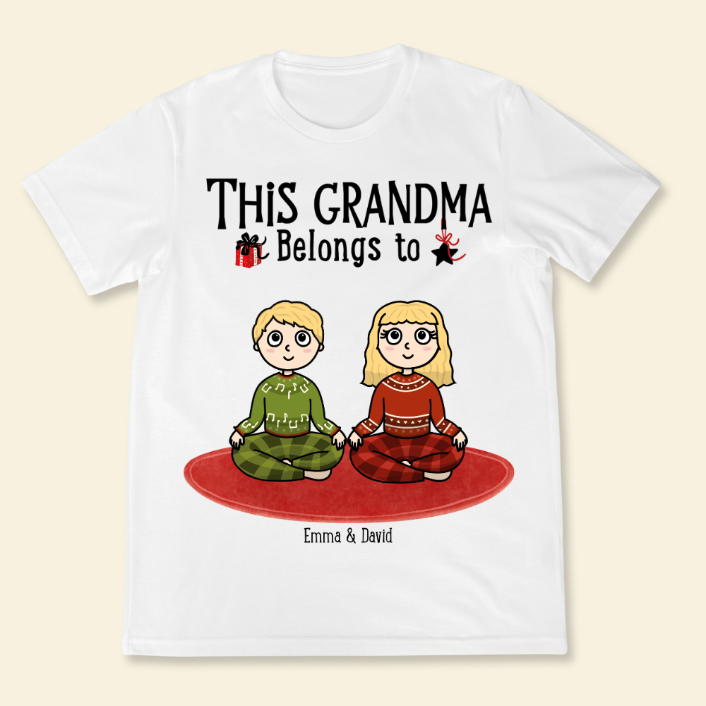 This Grandparents Belong To Grandkids - Personalized Shirt - Gift For Grandma, Grandpa, Christmas Gift