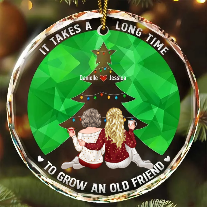 Grow An Old Friend - Personalized Crystal Ornament - Christmas Gift For Friends, Besties