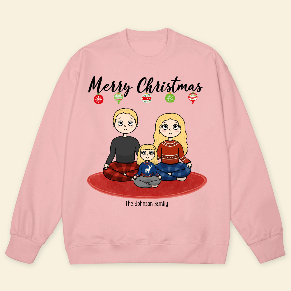 Merry Chirtsmas Family - Personalized Sweatshirt - Gift For Family, Christmas Gift